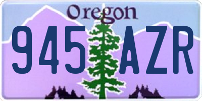 OR license plate 945AZR