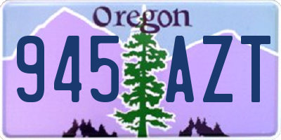 OR license plate 945AZT