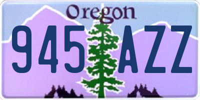 OR license plate 945AZZ