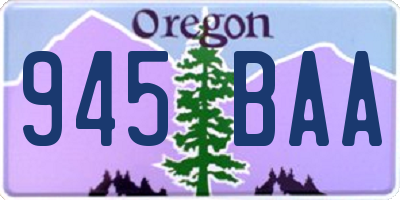 OR license plate 945BAA