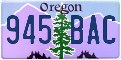 OR license plate 945BAC