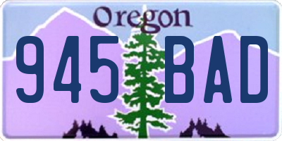 OR license plate 945BAD