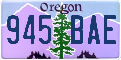 OR license plate 945BAE