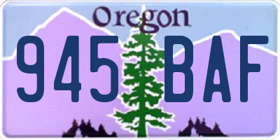 OR license plate 945BAF