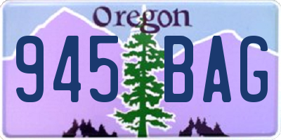 OR license plate 945BAG