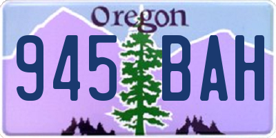 OR license plate 945BAH