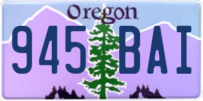 OR license plate 945BAI