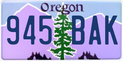 OR license plate 945BAK