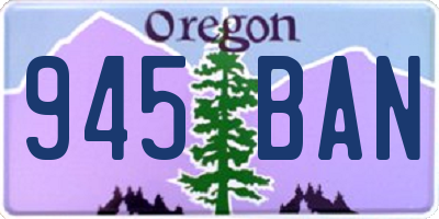 OR license plate 945BAN