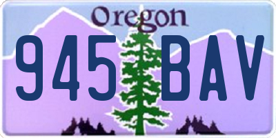 OR license plate 945BAV