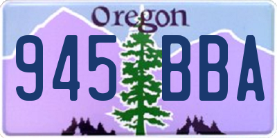 OR license plate 945BBA