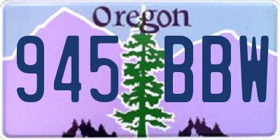 OR license plate 945BBW