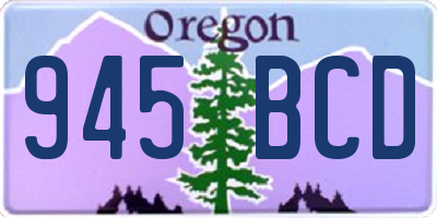 OR license plate 945BCD