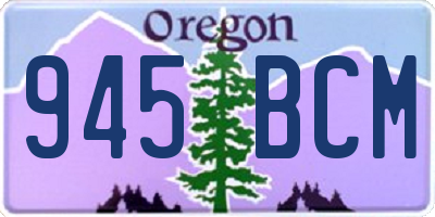 OR license plate 945BCM