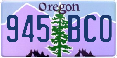 OR license plate 945BCO