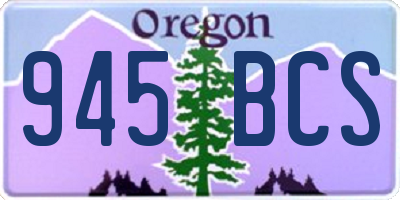 OR license plate 945BCS