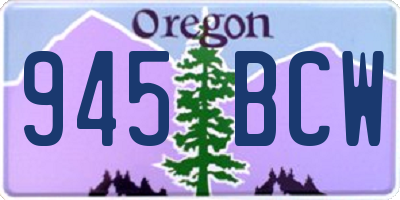 OR license plate 945BCW