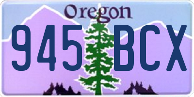 OR license plate 945BCX