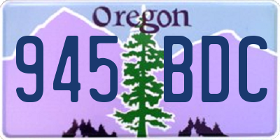 OR license plate 945BDC