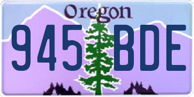 OR license plate 945BDE