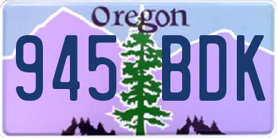OR license plate 945BDK