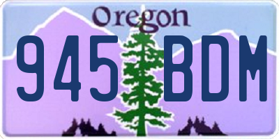 OR license plate 945BDM
