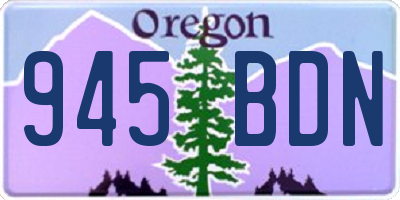 OR license plate 945BDN