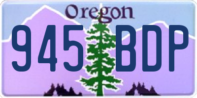 OR license plate 945BDP