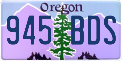 OR license plate 945BDS