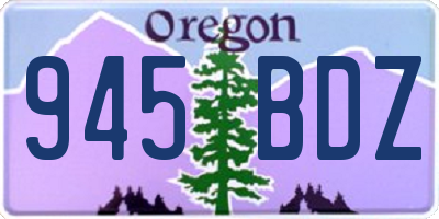 OR license plate 945BDZ