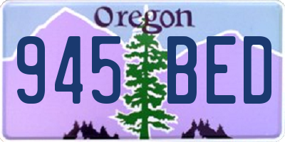 OR license plate 945BED