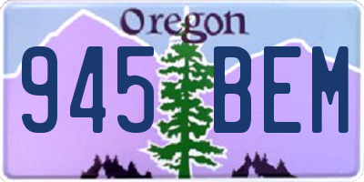 OR license plate 945BEM