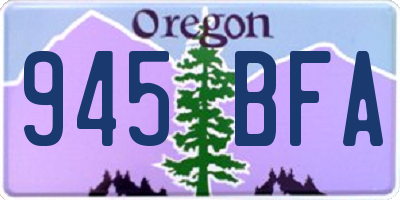 OR license plate 945BFA