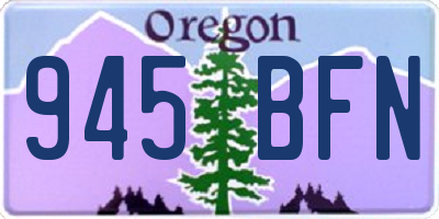 OR license plate 945BFN