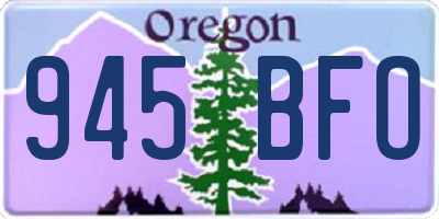 OR license plate 945BFO