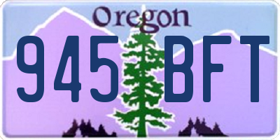 OR license plate 945BFT