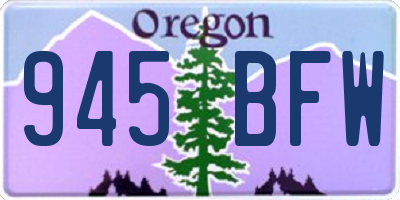 OR license plate 945BFW