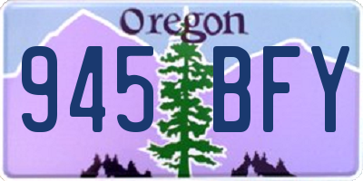 OR license plate 945BFY