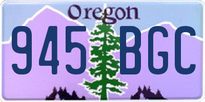 OR license plate 945BGC