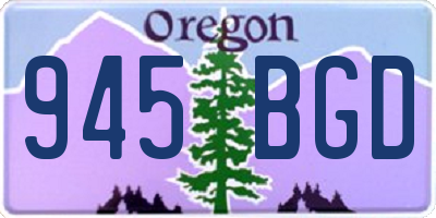 OR license plate 945BGD