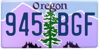 OR license plate 945BGF
