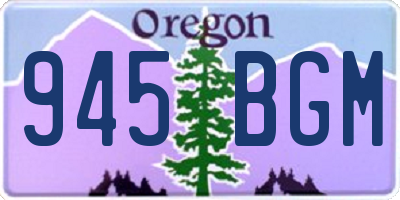 OR license plate 945BGM