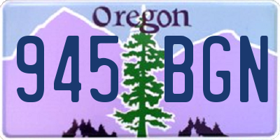 OR license plate 945BGN