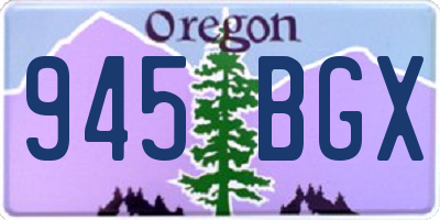 OR license plate 945BGX