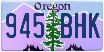 OR license plate 945BHK