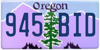 OR license plate 945BID