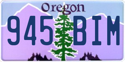 OR license plate 945BIM