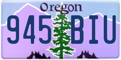OR license plate 945BIU