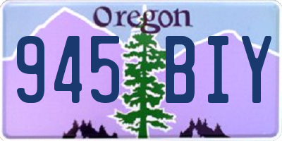 OR license plate 945BIY