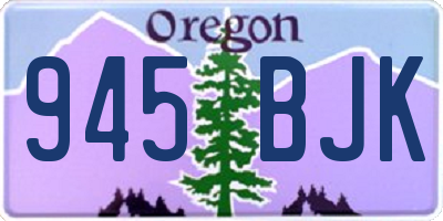 OR license plate 945BJK